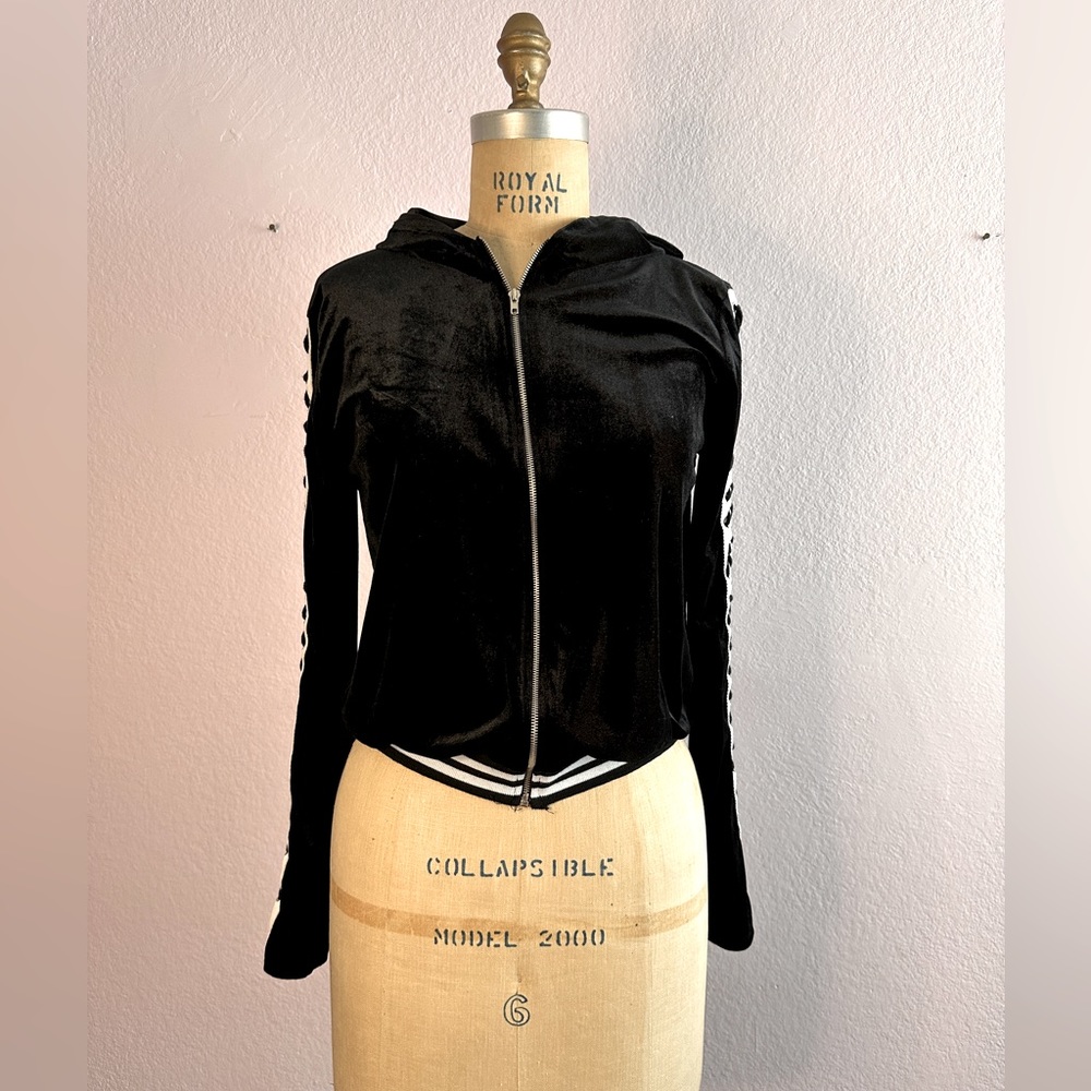 Black & White Velvet Jacket